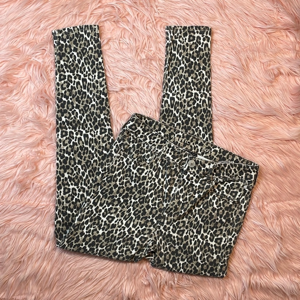 American Eagle Outfitters Leopard Print Jeggings - Black, Brown, Tan